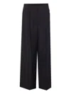 Fendi Women Black Wool And Mohair Wide-leg Trousers In Black