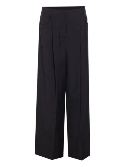 FENDI FENDI WOOL WIDE-LEG TROUSERS