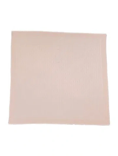 Pre-owned Fendi Wool Zucca Ff Logo Scarf In Pink