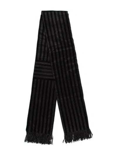 Pre-owned Fendi Wool Zucca Ff Logo Scarf W/ Tags In Multi