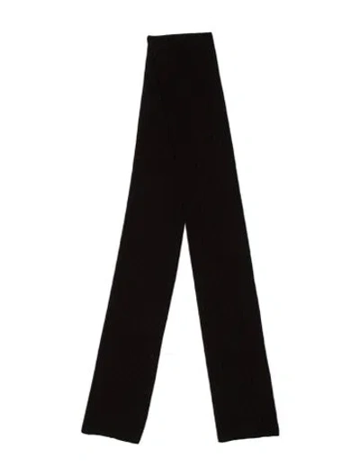 Pre-owned Fendi Wool Zucchino Ff Logo Scarf In Brown