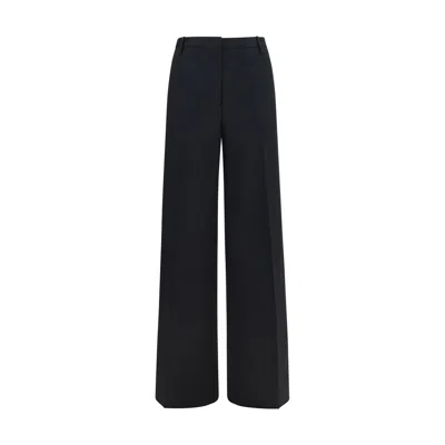 Fendi Wool-blend Tailored Trousers In Black