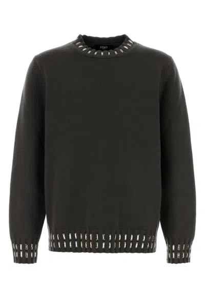 Fendi Wool-cashmere Blend Sweater In Green