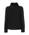 Fendi Woolly Collar Sweater In Black
