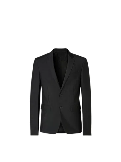 Fendi Wool-mohair Tailored Jacket In Black