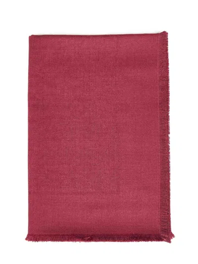Fendi Wool-silk-cashmere Blend Scarf In Red