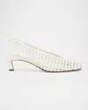 Fendi Scarpe Con Tacco In Pelle Bianca Donna In Bianco Seta