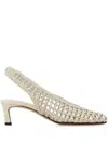 FENDI WOVEN SLINGBACK HEELED PUMPS