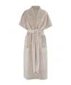 Fendi Wrap Kimono Coat In Nude