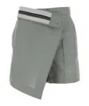 Fendi Wrap Mohair-blend Shorts In Gray
