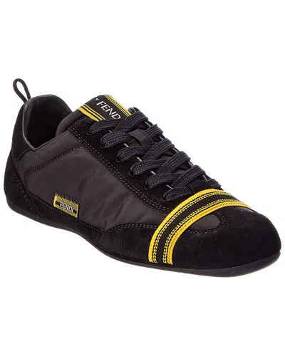 Fendi Wrap Logo-patch Panelled Sneakers In Multi