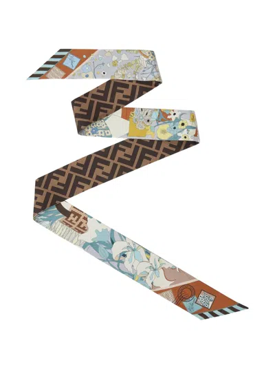 Fendi Wrappy Floral-print Scarf In Pattern