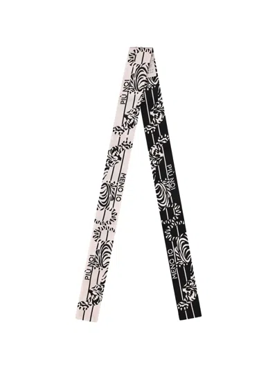 Fendi Wrappy Graphic-print Scarf In Black