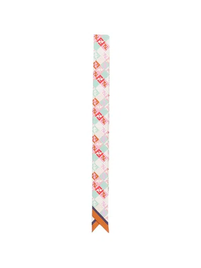 Fendi Wrappy Stampa Ff Grid In White
