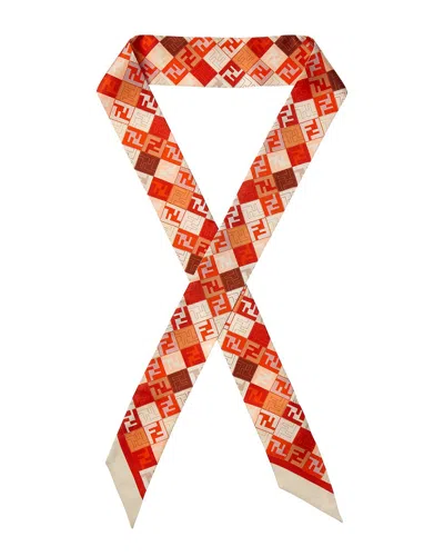 Fendi Wrappy Silk Scarf In Multi