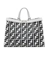Fendi X Ff-logo Print Tote Bag In Black