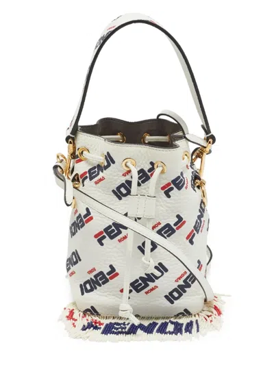 Pre-owned Fendi X Fila Leather Bucket Bag