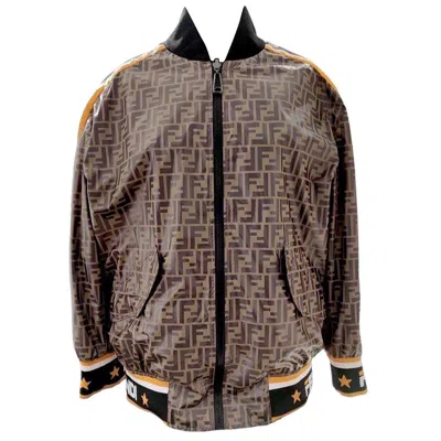 Pre-owned Fendi X Fila Reversible Jacket Ff Logo Brown