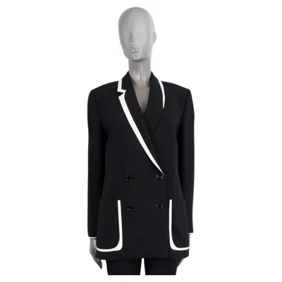 Pre-owned Fendi X Joshua Vides Black Viscose 2020 Contrast Trim Blazer Jacket 40 S