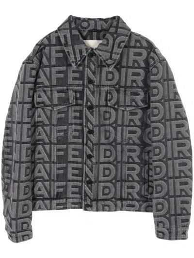 Pre-owned Fendi X Marc Jacobs 2010s Logo-jacquard Jacket In Grey