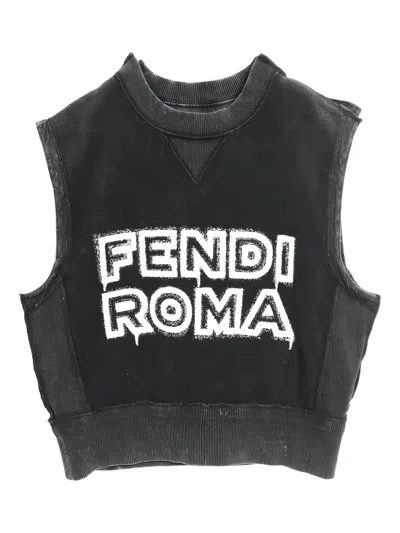 Pre-owned Fendi X Marc Jacobs 2010s Logo Vest In Black