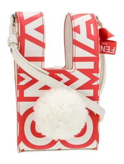 Pre-owned Fendi X Marc Jacobs Leather Bustina Bunny Mini 2022 In Red