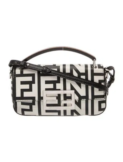 Pre-owned Fendi X Marc Jacobs Leather Phone Baguette Small In Multi