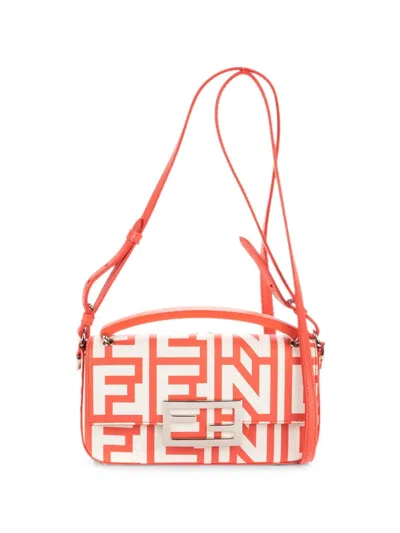 Pre-owned Fendi X Marc Jacobs Mini Mamma Baguette Tote Bag In Orange