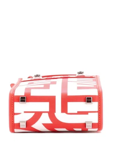 Pre-owned Fendi X Marc Jacobs Sunshine Shopper Tote Printed Leather Mini Crossbody Bag In Multi