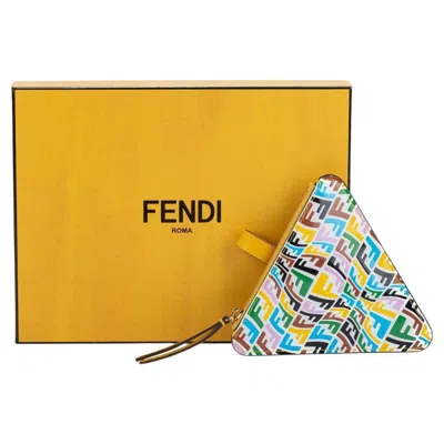 Pre-owned Fendi X Sarah Coleman Coin Purse In Yellow