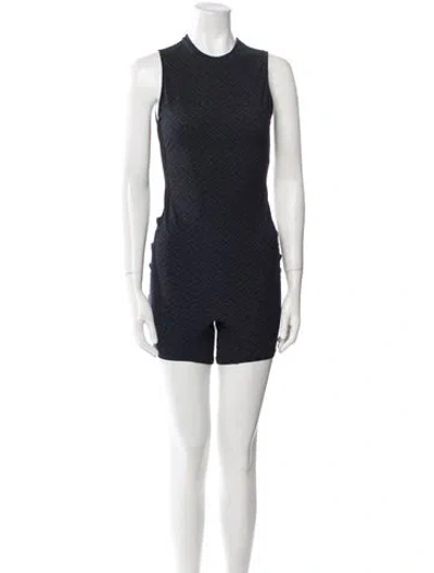 Pre-owned Fendi X Skims 2021 Nylon Romper In Black
