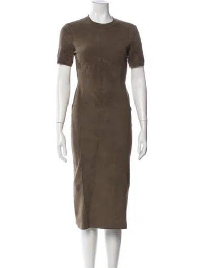 Pre-owned Fendi X Skims Crew Neck Knee-length Dress In Green