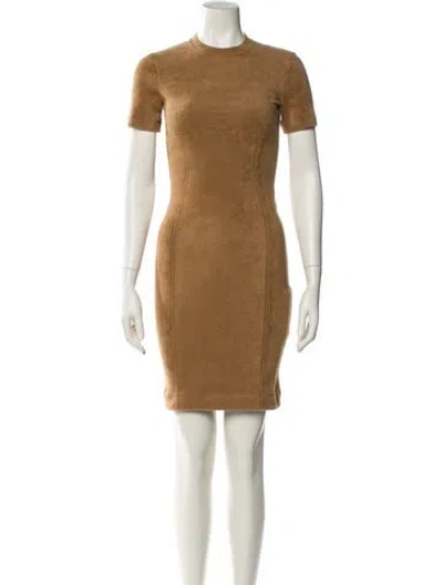 Pre-owned Fendi X Skims Crew Neck Mini Dress In Neutral