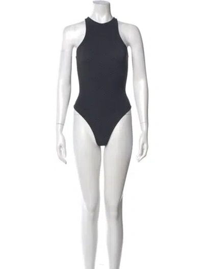 Pre-owned Fendi X Skims Crew Neck Romper In Black