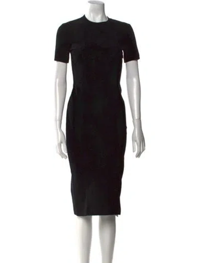 Pre-owned Fendi X Skims Floral Print Midi Length Dress In Black