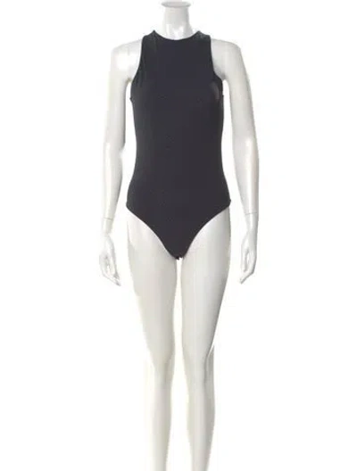 Pre-owned Fendi X Skims Graphic Print Crew Neck Bodysuit In Green