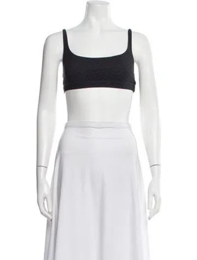 Pre-owned Fendi X Skims Graphic Print Scoop Neck Sports Bra In Purple