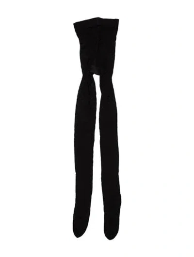 Pre-owned Fendi X Skims Logo Printed Tights In Black