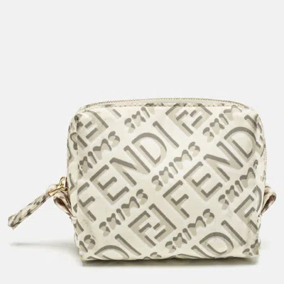 Pre-owned Fendi X Skims Multicolor Nylon Xs Trapezoid Beauty Pouch