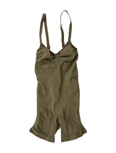 Pre-owned Fendi X Skims Nylon Lounge Set In Green