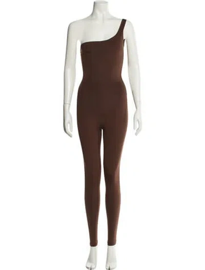 Pre-owned Fendi X Skims One-shoulder Jumpsuit In Brown