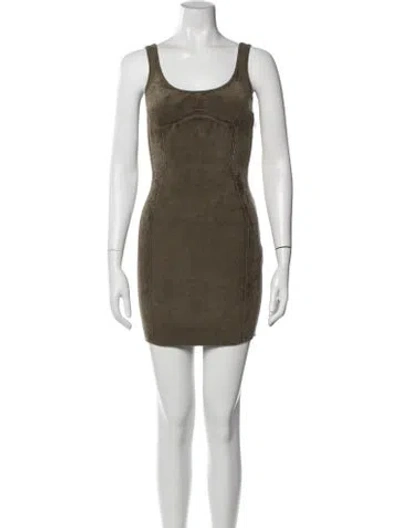 Pre-owned Fendi X Skims Scoop Neck Mini Dress W/ Tags In Green