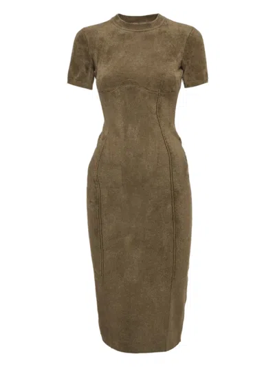Pre-owned Fendi X Skims Short-sleeve Midi Dress