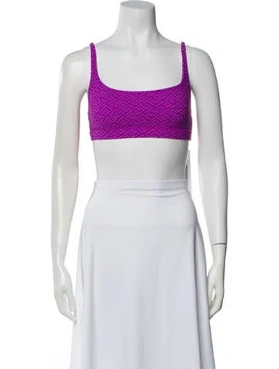 Pre-owned Fendi X Skims Square Neckline Sleeveless Crop Top In Black