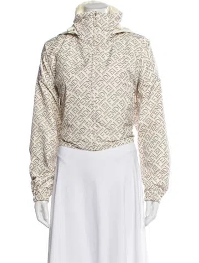 Pre-owned Fendi X Skims Tweed Pattern Jacket In Neutral