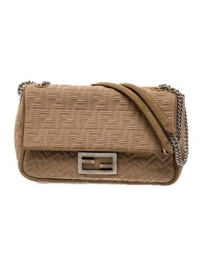 Pre-owned Fendi X Skims Zucca Ff Fendi Baguette Medium In Brown