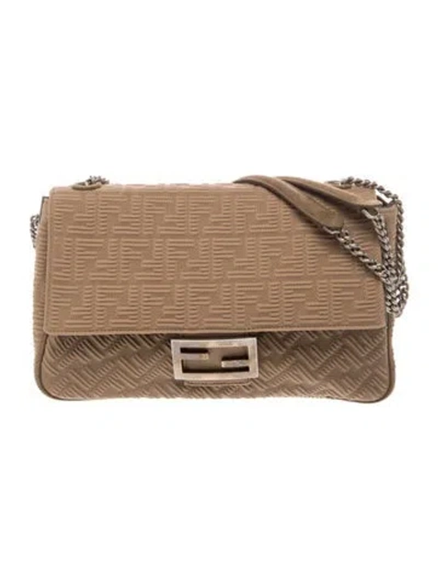 Pre-owned Fendi X Skims Zucca Ff Fendi Baguette In Neutral