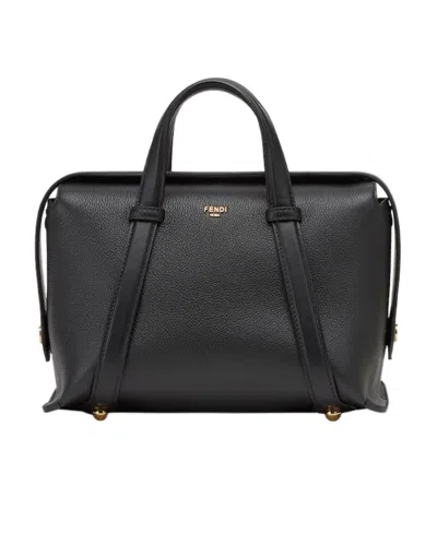 Fendi X Stefano Pilati Medium Boston 365 Bag In Black
