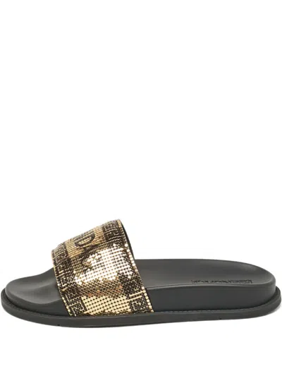 Pre-owned Fendi X Versace Mesh Slides