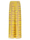 Fendi Maze High Waist Wide Leg Trousers In Yellow